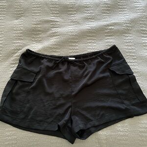 Silk draw string shorts
